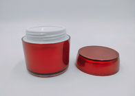 30g acrylroomkruiken Kosmetische Verpakking Lichtgewicht met Rood Schroefdeksel